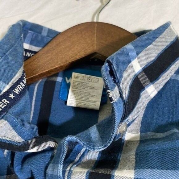 Wrangler Mens Plaid Flannel Shirt Long Sleeve Western Button Down SIze XL - Picture 6 of 9